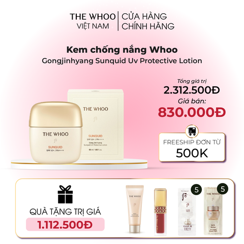 Kem chống nắng Whoo Gongjinhyang Sunquid Uv Protective Lotion