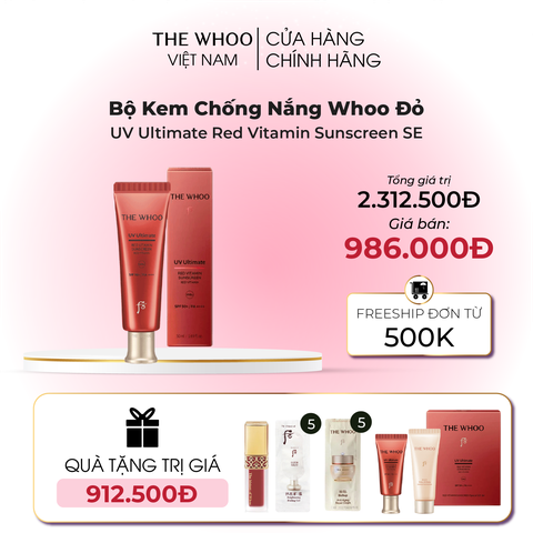 Bộ Kem Chống Nắng Whoo Đỏ UV Ultimate Red Vitamin Sunscreen SE