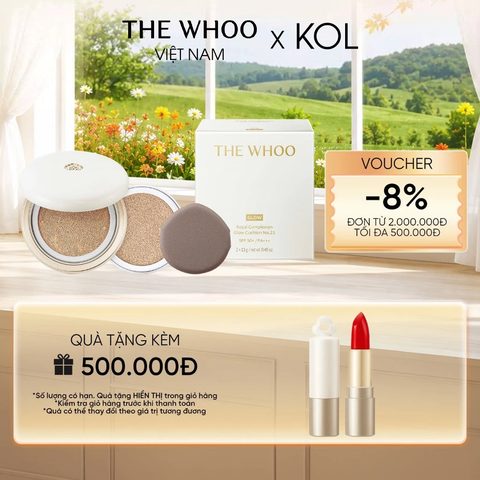[KOL x The Whoo] Phấn Nước Cushion The Whoo Royal Complexion Glow