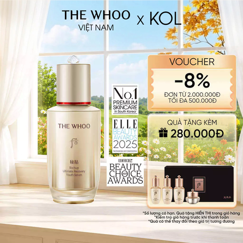 [KOL x The Whoo] Tinh chất tự sinh Whoo Bichup Ultimate Recovery Youth Serum thế hệ 4