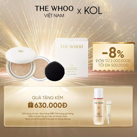 [KOL x The Whoo] Phấn Nước Cushion The Whoo Royal Complexion Glow