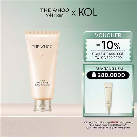 Sữa rửa mặt Whoo dưỡng ẩm Gongjinhyang Facial Foam Cleanser