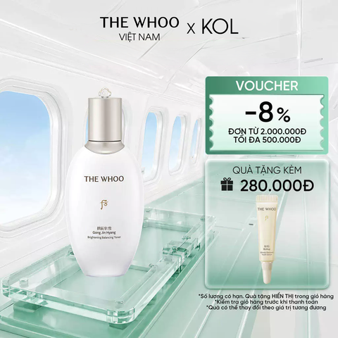 [KOL x The Whoo] Nước cân bằng Whoo dưỡng trắng Gongjinhyang Seol Radiant White Balancer