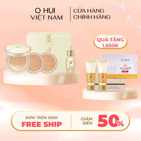 Bộ Cushion Trang Điểm Whoo Gongjinhyang Mi Luxury Golden Cushion Glow