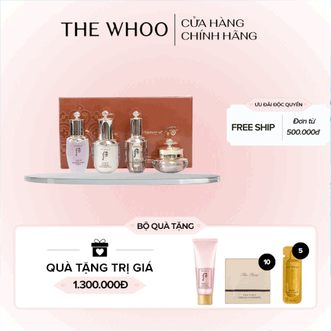 Bộ dưỡng trắng và ngừa lão hóa Whoo Cheongidan Illuminating Refining Essence set 4pcs