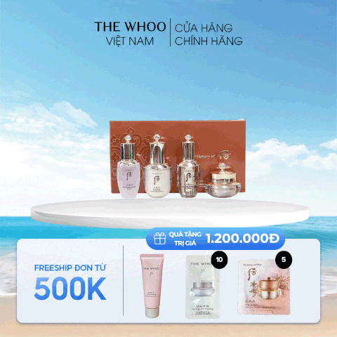 Bộ dưỡng trắng và ngừa lão hóa Whoo Cheongidan Illuminating Refining Essence set 4pcs
