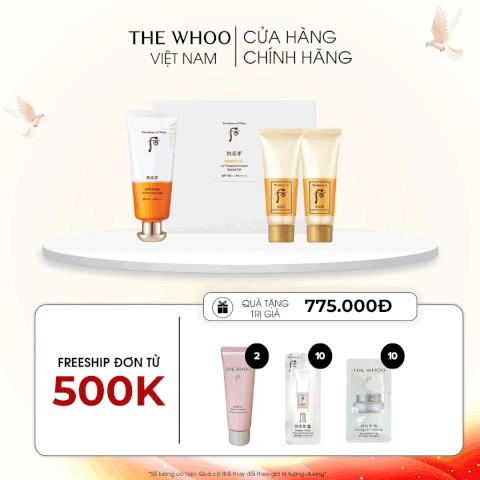 Bộ Kem chống nắng dưỡng ẩm The history of Whoo Gongjinhyang Essential UV Protective Sun Cream SPF50+, PA++++ 60ml