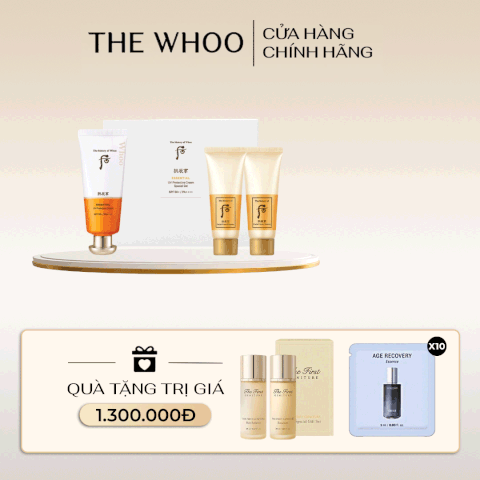 Bộ Kem chống nắng dưỡng ẩm The history of Whoo Gongjinhyang Essential UV Protective Sun Cream SPF50+, PA++++ 60ml