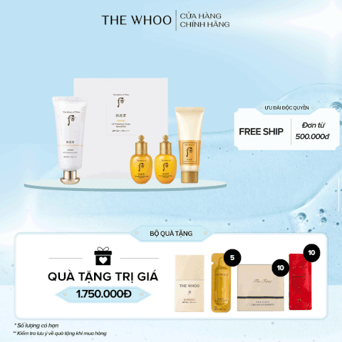 Bộ Kem Chống Nắng Whoo Gongjinhyang Fresh Sun Cream SPF50+/PA++++
