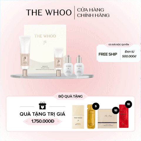 Bộ Kem chống nắng Whoo nâng tông Gongjinhyang Seol Radiant White Tone Up Sunscreen