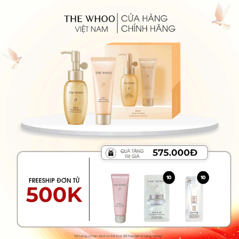 Bộ Làm Sạch Whoo Gongjinhyang Clarifying Cleansing Duo Kit