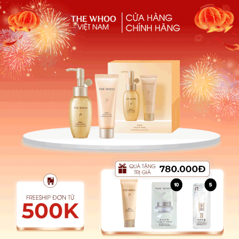 Bộ Làm Sạch Whoo Gongjinhyang Clarifying Cleansing Duo Kit