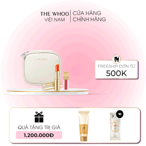 Bộ Son Dưỡng Môi Đông Y Whoo Glow Lip Balm Special Set Pink