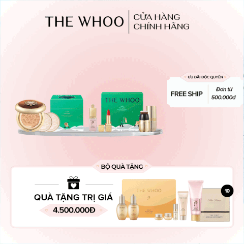 Bộ Trang Điểm Nền Whoo Cheongidan Radiant Special Set Holiday