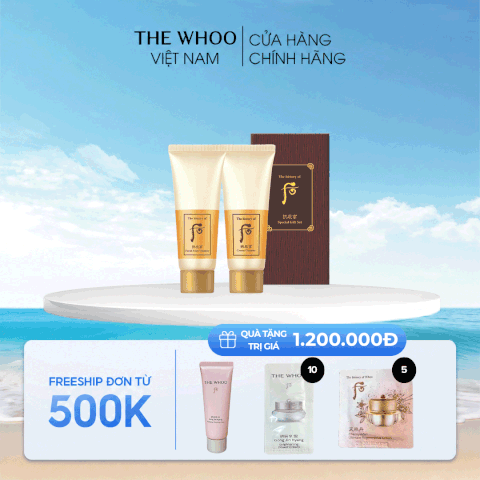 Cặp Sữa Rửa Mặt Kem Tẩy Trang Whoo Gongjinhyang Foam GWP 2pcs Set 40mlx2