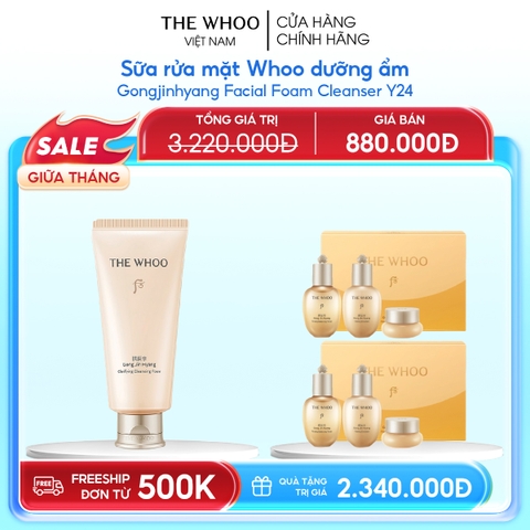 Sữa rửa mặt Whoo dưỡng ẩm Gongjinhyang Facial Foam Cleanser
