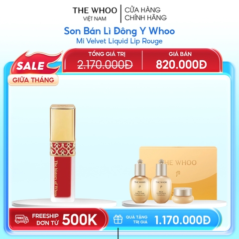 Son Bán Lì Đông Y Whoo Mi Velvet Liquid Lip Rouge