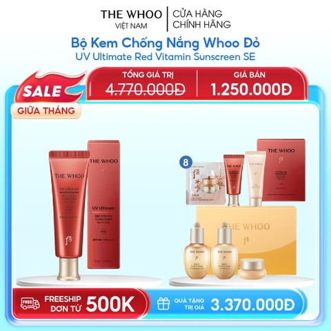 Bộ Kem Chống Nắng Whoo Đỏ UV Ultimate Red Vitamin Sunscreen SE