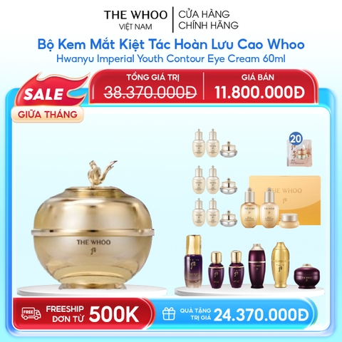 Bộ Kem Mắt Kiệt Tác Hoàn Lưu Cao Whoo Hwanyu Imperial Youth Contour Eye Cream New Year Set
