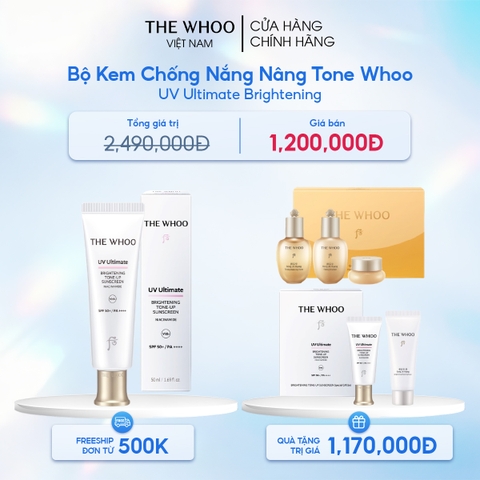 Bộ Kem Chống Nắng Nâng Tone Whoo UV Ultimate Ultimate Brightening