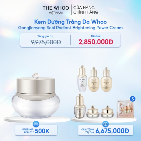 Kem dưỡng trắng da Whoo Gongjinhyang Seol Radiant White Moisture Cream
