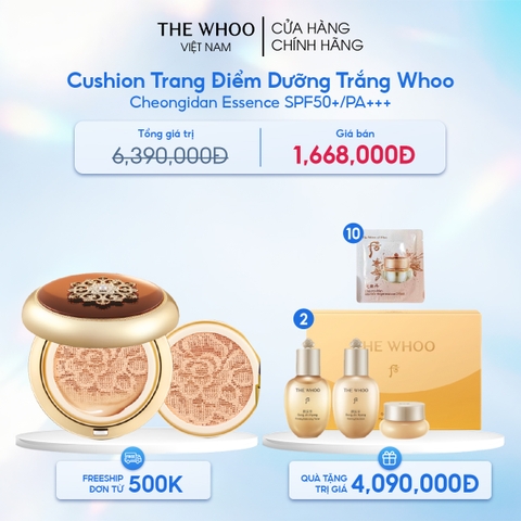 Cushion Trang Điểm Dưỡng Trắng Whoo Cheongidan Essence SPF50+/PA+++