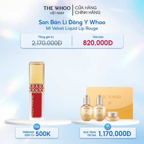 Son Bán Lì Đông Y Whoo Mi Velvet Liquid Lip Rouge