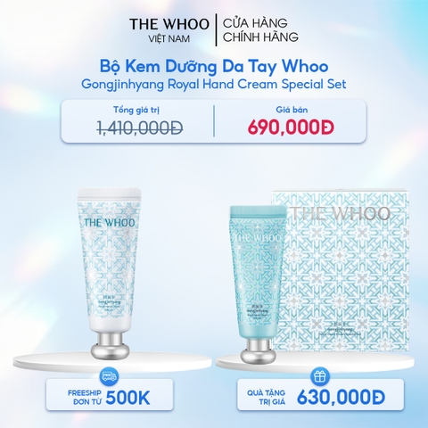 Bộ Kem Dưỡng Da Tay Whoo Gongjinhyang Royal Hand Cream Special Set