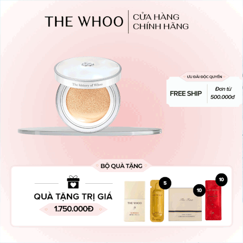 Cushion trang điểm dưỡng trắng Gongjinhyang Seol Radiant White Moisture Cushion Foundation SPF50+,PA+++