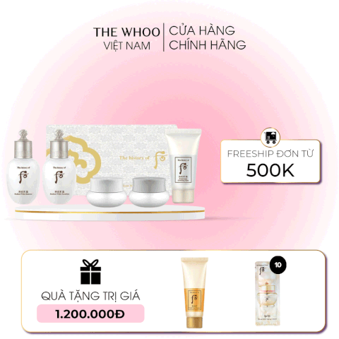 Bộ sản phẩm dưỡng trắng da và trị nám Whoo Gongjinhyang Seol Mini 5pcs