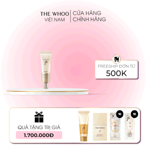 Kem chống nắng Whoo Vàng Anti Wrinkle UV Protective SPF50+, PA++++