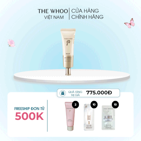 Kem chống nắng Whoo Vàng Anti Wrinkle UV Protective SPF50+, PA++++