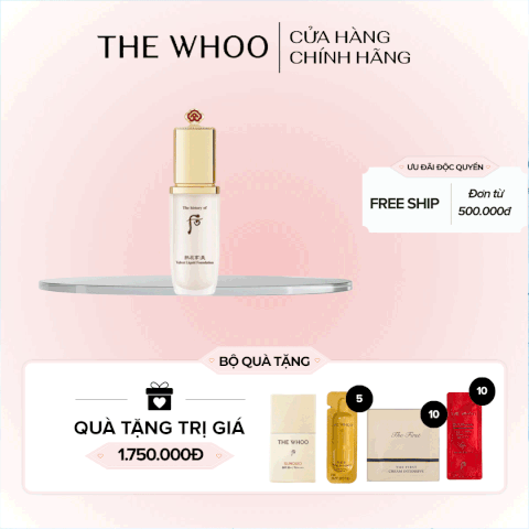Kem nền che khuyết điểm The History Of Whoo Gongjinhyang Mi Velvet Liquid Foundation SPF30/PA++