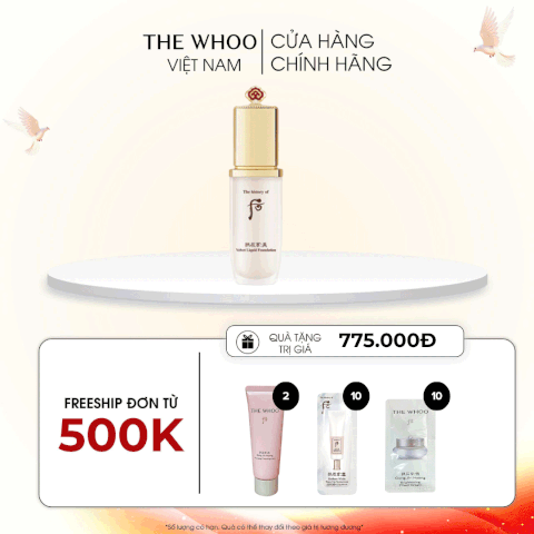 Kem nền che khuyết điểm The History Of Whoo Gongjinhyang Mi Velvet Liquid Foundation SPF30/PA++