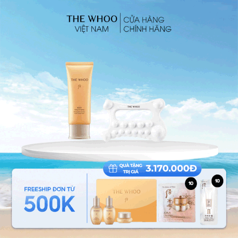 Mặt nạ ngủ Whoo vàng Gongjinhyang Firming Neck and Face Protein Repair Mask