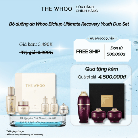 Bộ dưỡng da Whoo Bichup Ultimate Recovery Youth Duo Set