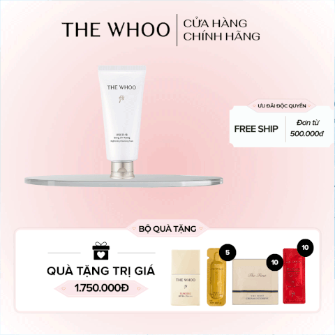 Sữa rửa mặt dưỡng trắng Gongjinhyang Seol Brightening Foam Cleanser