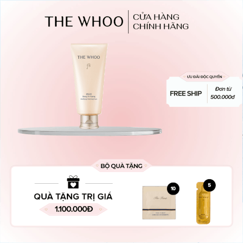 Sữa rửa mặt Whoo dưỡng ẩm Gongjinhyang Facial Foam Cleanser