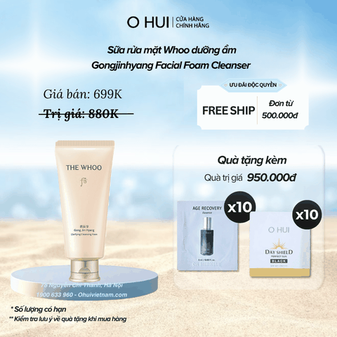 Sữa rửa mặt Whoo dưỡng ẩm Gongjinhyang Facial Foam Cleanser