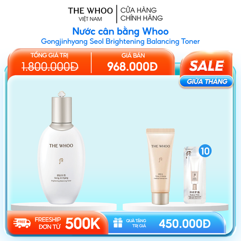 Nước cân bằng Whoo dưỡng trắng Gongjinhyang Seol Radiant White Balancer