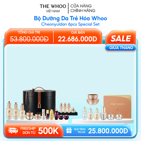 Bộ Dưỡng Da Trẻ Hóa Whoo Cheonyuldan 6pcs Special Set