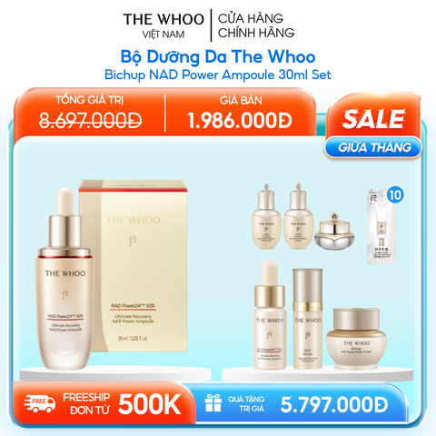 Bộ Dưỡng Da The Whoo Bichup NAD Power Ampoule 30ml Set
