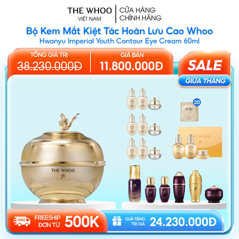 Bộ Kem Mắt Kiệt Tác Hoàn Lưu Cao Whoo Hwanyu Imperial Youth Contour Eye Cream New Year Set