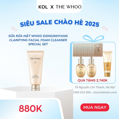 Sữa rửa mặt Whoo dưỡng ẩm Gongjinhyang Facial Foam Cleanser