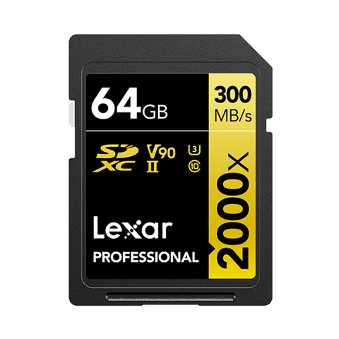 Thẻ nhớ Lexar® Professional 2000x UHS-II Card Gold Series