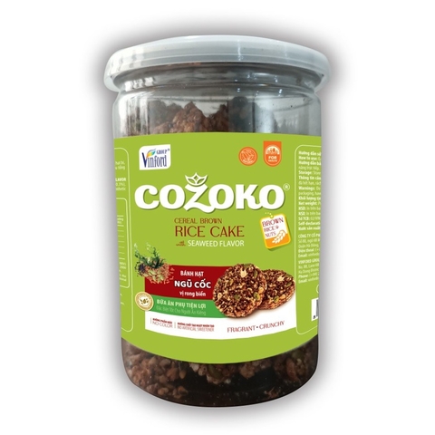 Bánh hạt ngũ cốc Cozoko - Vị rong biển dạng hộp tròn