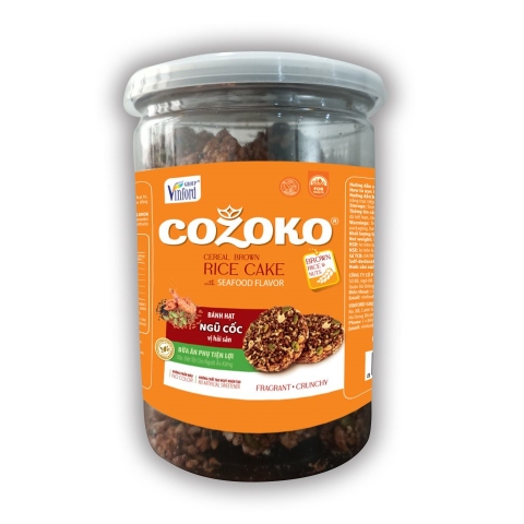 Bánh hạt ngũ cốc Cozoko - Vị hải sản dạng hộp tròn