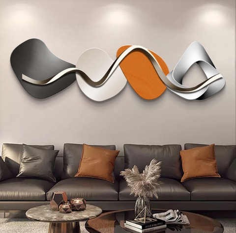 Tranh Led 3D Trừu Tượng Tráng Gương Hiện Đại Có Remot Điều Khiển