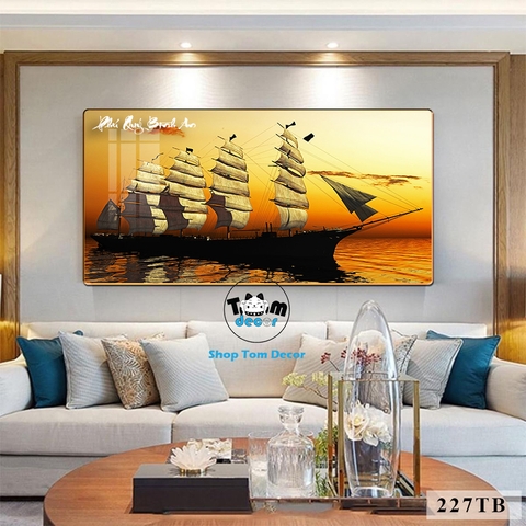 Tranh Tráng Gương Thuận Buồm Xuôi Gió Phong Thuỷ May Mắn Cho Gia Chủ - Mẫu 227TB