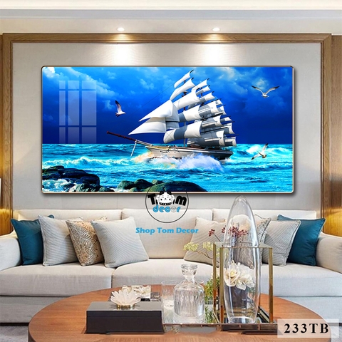 Tranh Tráng Gương Thuận Buồm Xuôi Gió Phong Thuỷ May Mắn Cho Gia Chủ - Mẫu 233TB